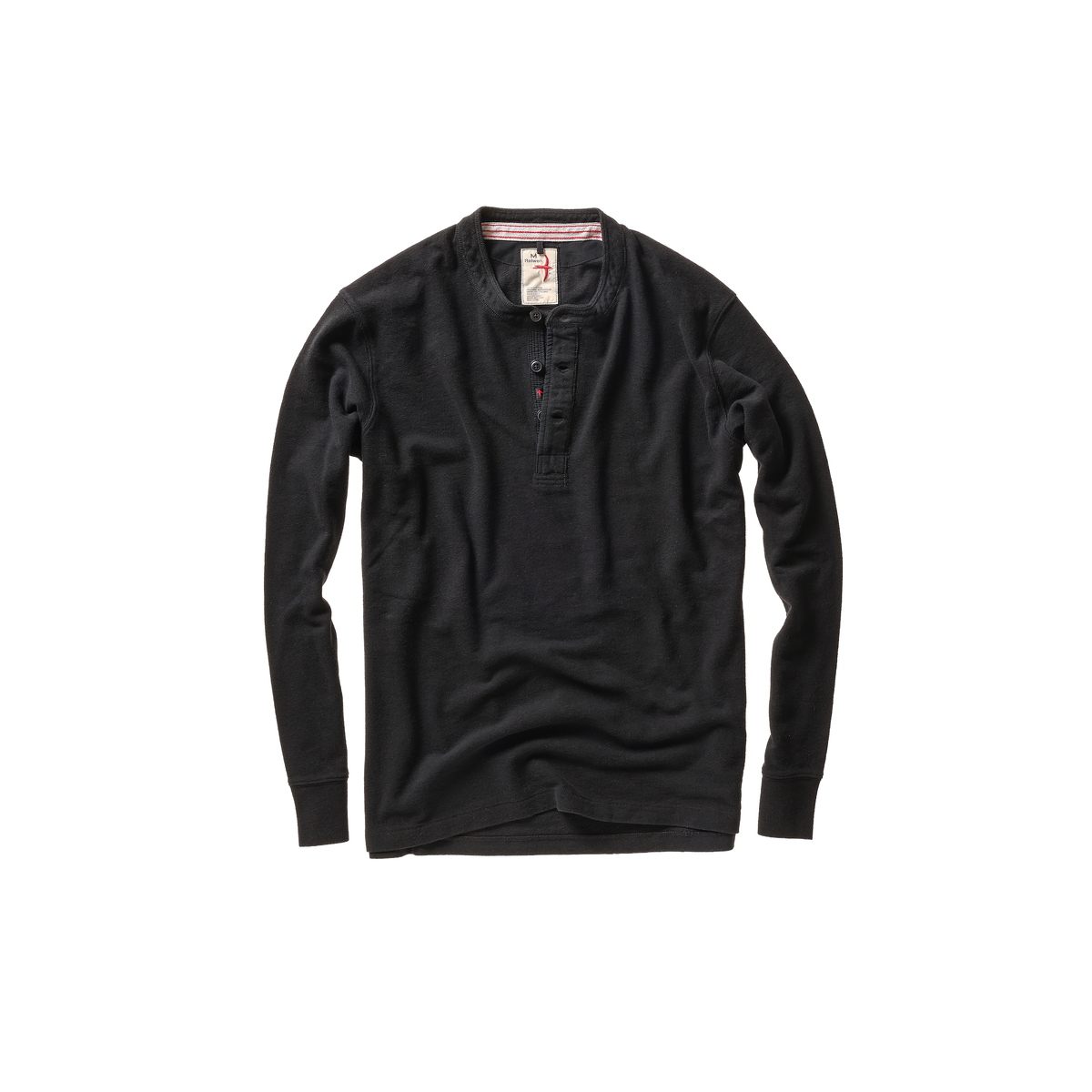 Relwen Slub Jersey Henley - Black Dark Slate Gray