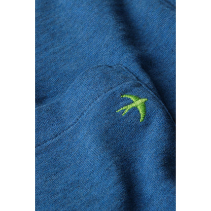 Relwen Ringspun L/S Pocket Tee - Bright Marine Heather Dark Slate Blue