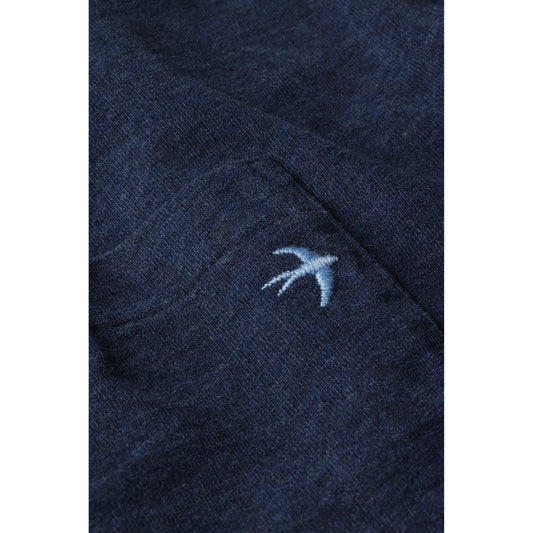 Relwen Ringspun L/S Pocket Tee - Navy Heather Dark Slate Gray