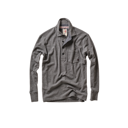 Relwen Mariner Polo - Charcoal Stripe Black