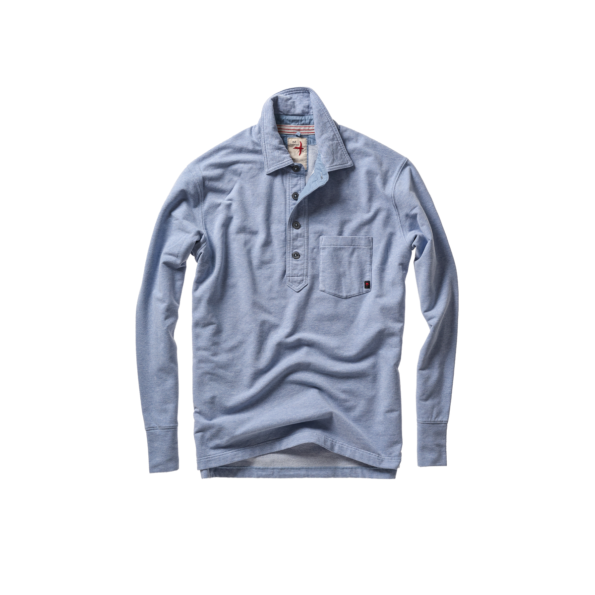 Relwen Mariner Polo - Light Blue Heather Black