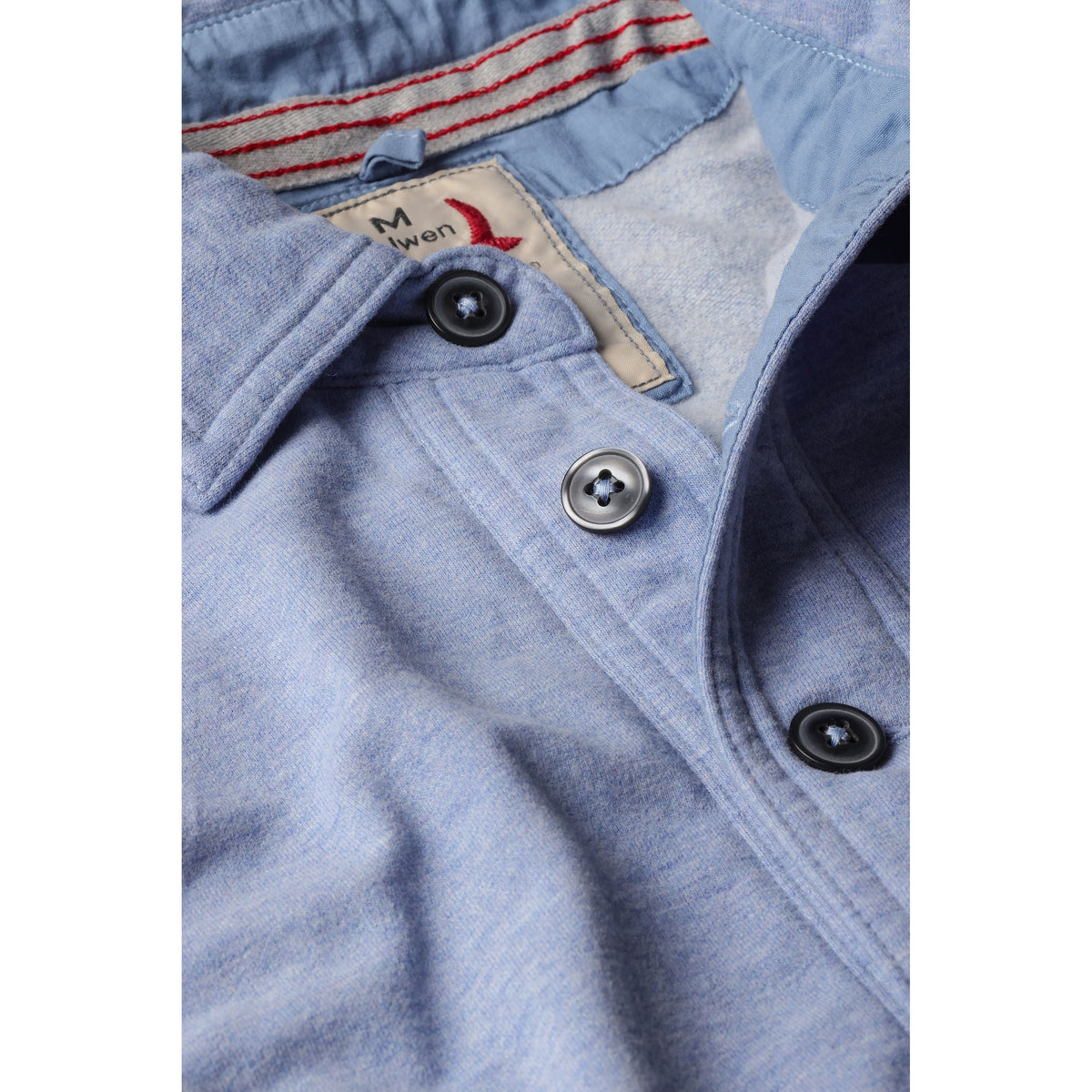 Relwen Mariner Polo - Light Blue Heather Dark Gray