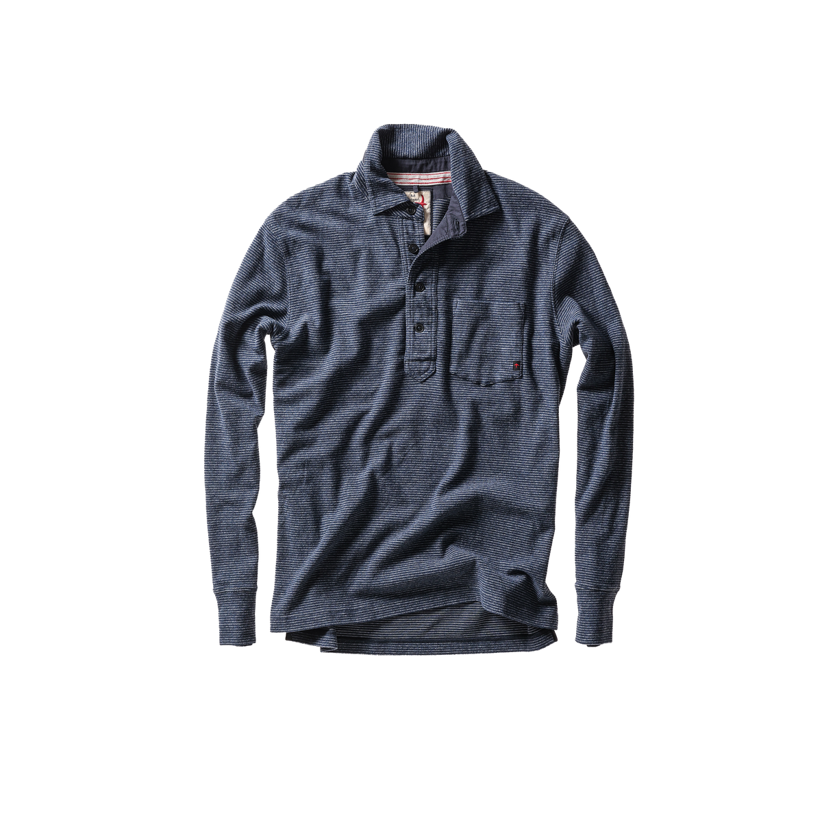 Relwen Mariner Polo - Navy Stripe Black