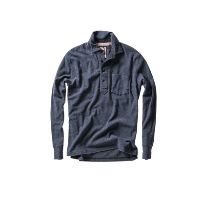 Relwen Mariner Polo - Navy Stripe Black