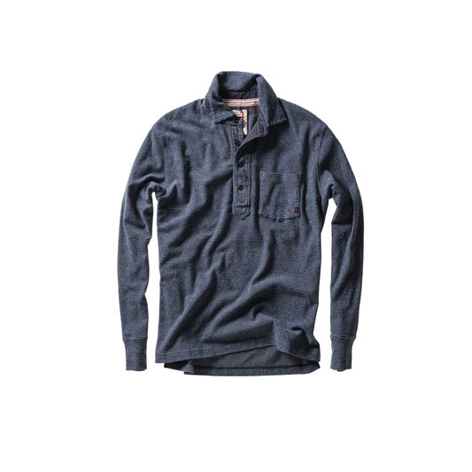 Relwen Mariner Polo - Navy Stripe Black
