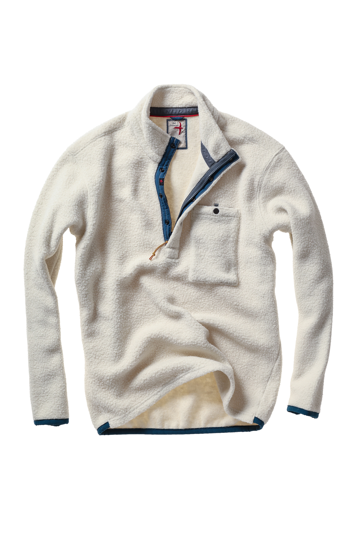 Relwen Wooly Shag Snap-Zip - Buff White Black
