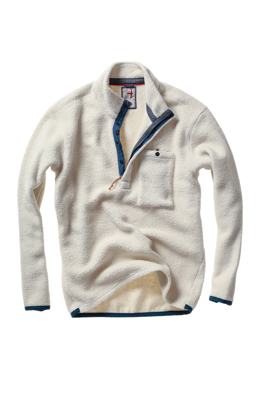 Relwen Wooly Shag Snap-Zip - Buff White Black