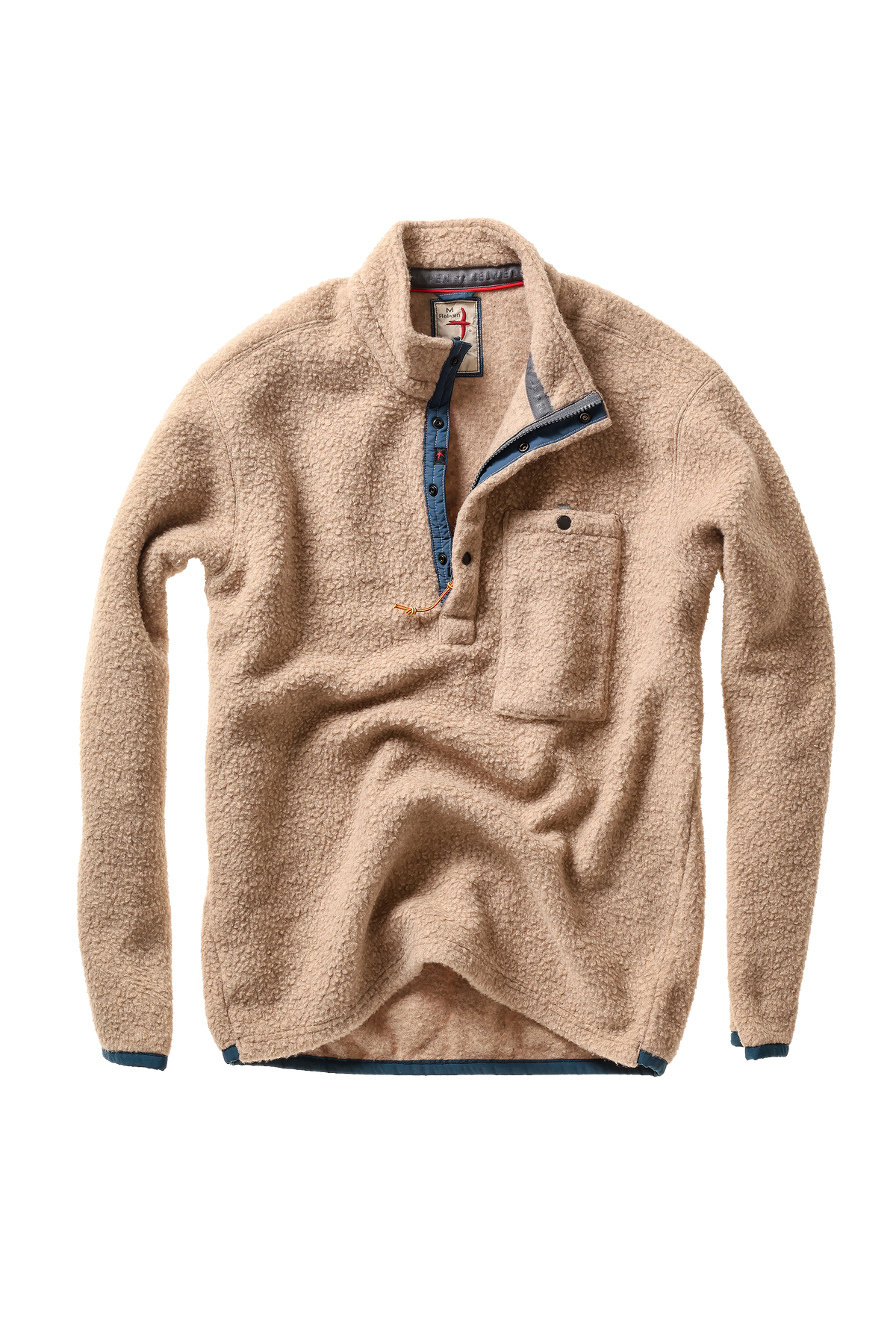 Relwen Wooly Shag Snap-Zip - Dark Biscuit Heather Black