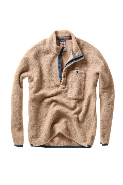 Relwen Wooly Shag Snap-Zip - Dark Biscuit Heather Black
