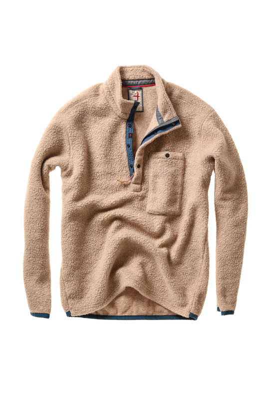 Relwen Wooly Shag Snap-Zip - Dark Biscuit Heather Black