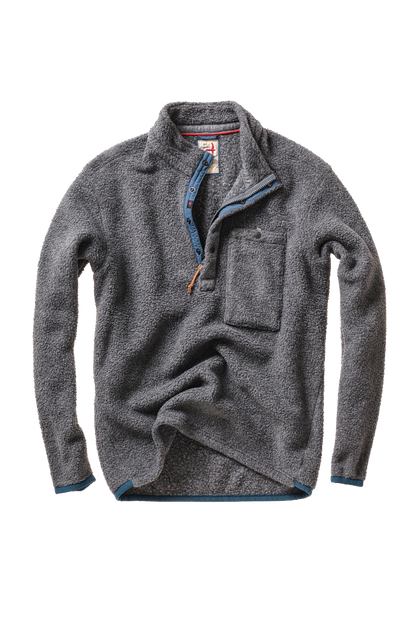Relwen Wooly Shag Snap-Zip - Light Charcoal Heather Black