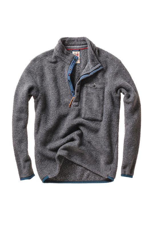 Relwen Wooly Shag Snap-Zip - Light Charcoal Heather Black