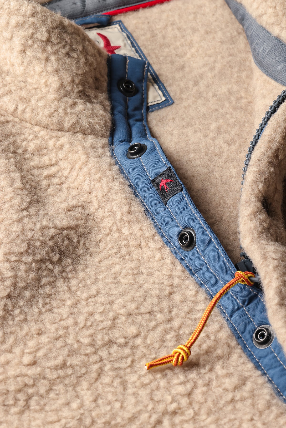 Relwen Wooly Shag Snap-Zip - Dark Biscuit Heather Tan