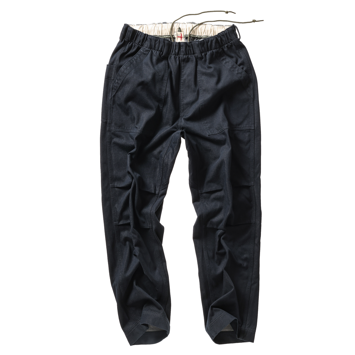 Relwen Drawstring Utility Pant - Dark Indigo Yarn-dye Dark Slate Gray
