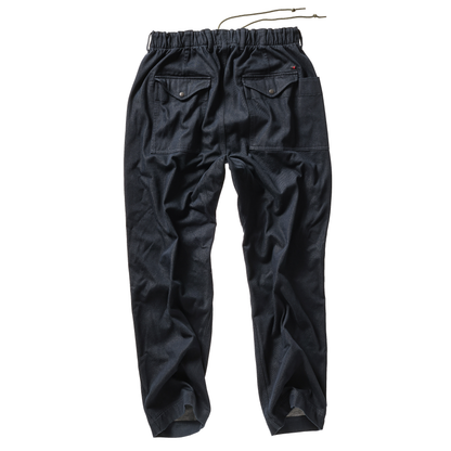 Relwen Drawstring Utility Pant - Dark Indigo Yarn-dye Dark Slate Gray