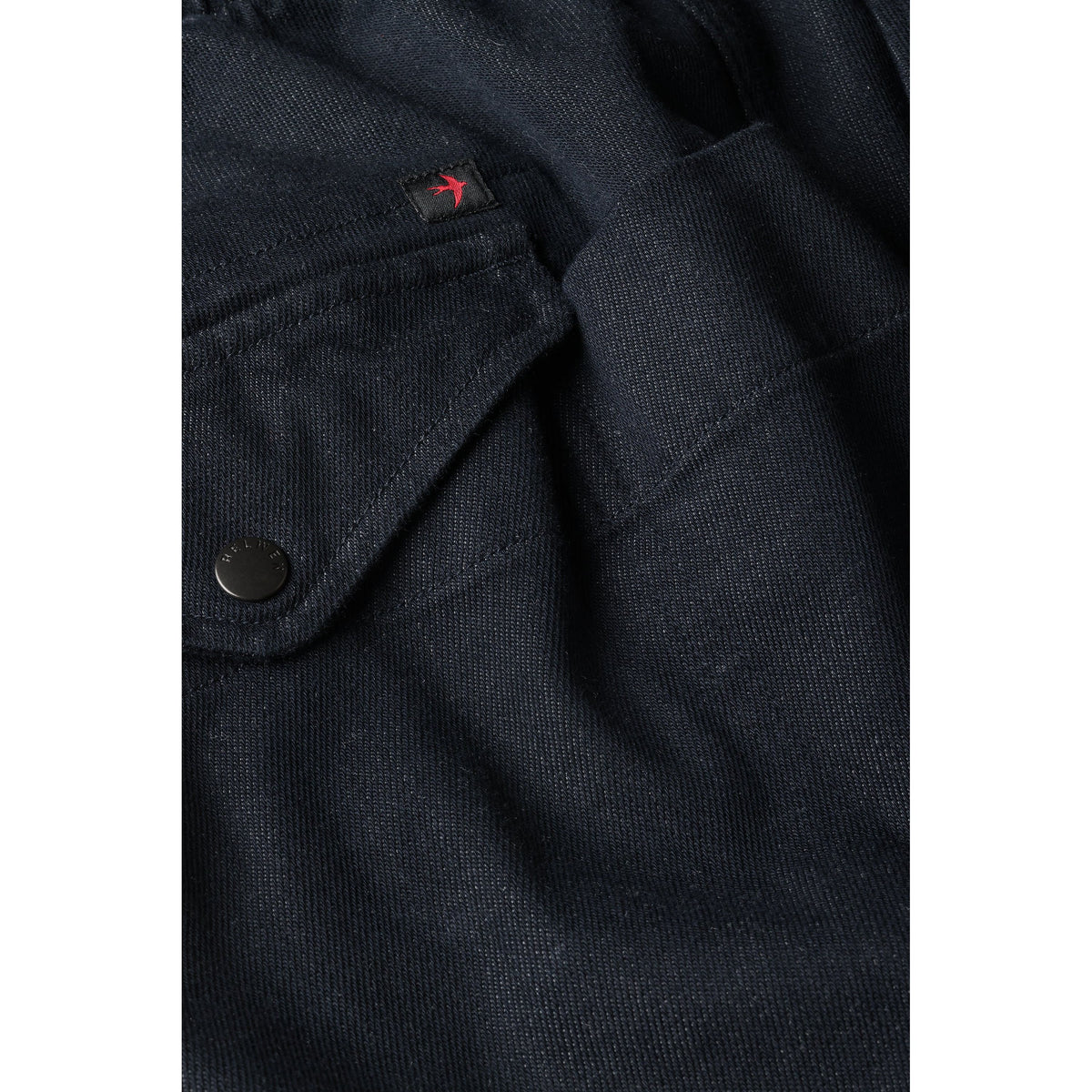 Relwen Drawstring Utility Pant - Dark Indigo Yarn-dye Black