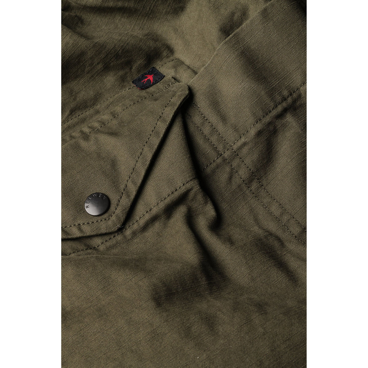 Relwen Drawstring Utility Pant - Olive Drab Slub Canvas Dark Slate Gray