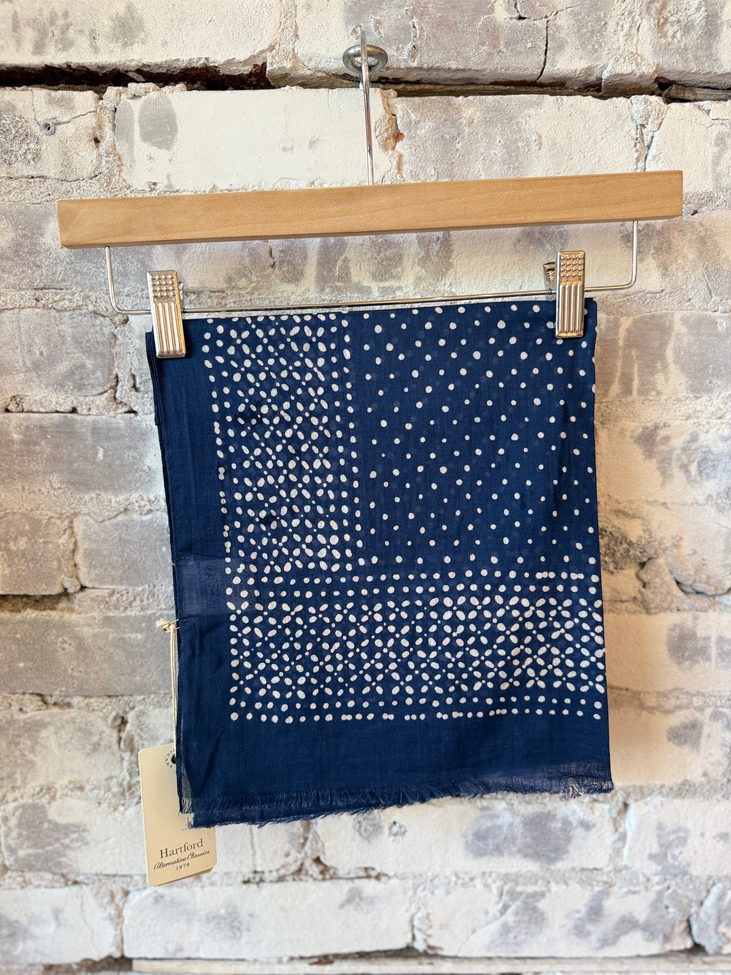 Scarf Dots Woven Scarf - Indigo