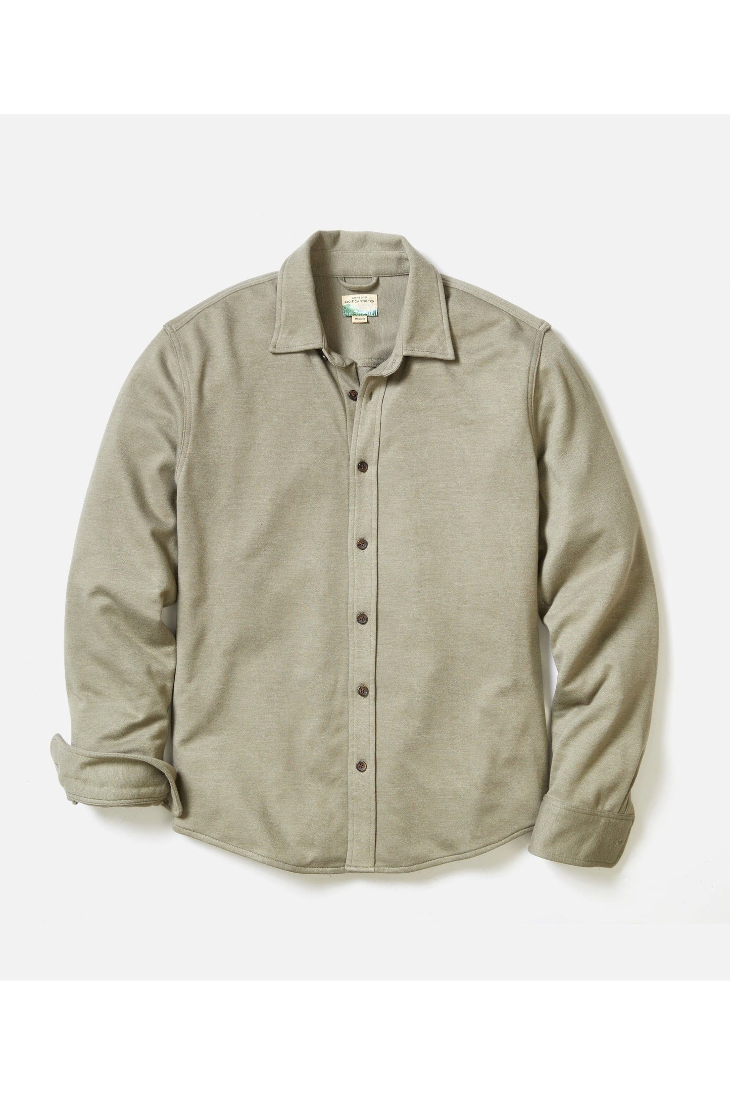 Pacifica Stretch Twill Shirt - Vetiver - DUNE + SALT