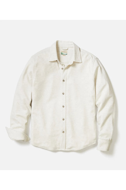 Pacifica Stretch Twill Shirt - Oatmeal Heather - DUNE + SALT