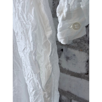 Washed Cotton Crinkle Dress – White - DUNE + SALT