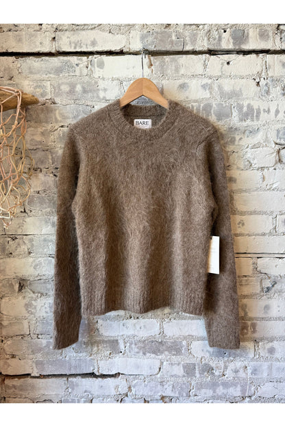 Suri Alpaca Crewneck - Taupe - DUNE + SALT