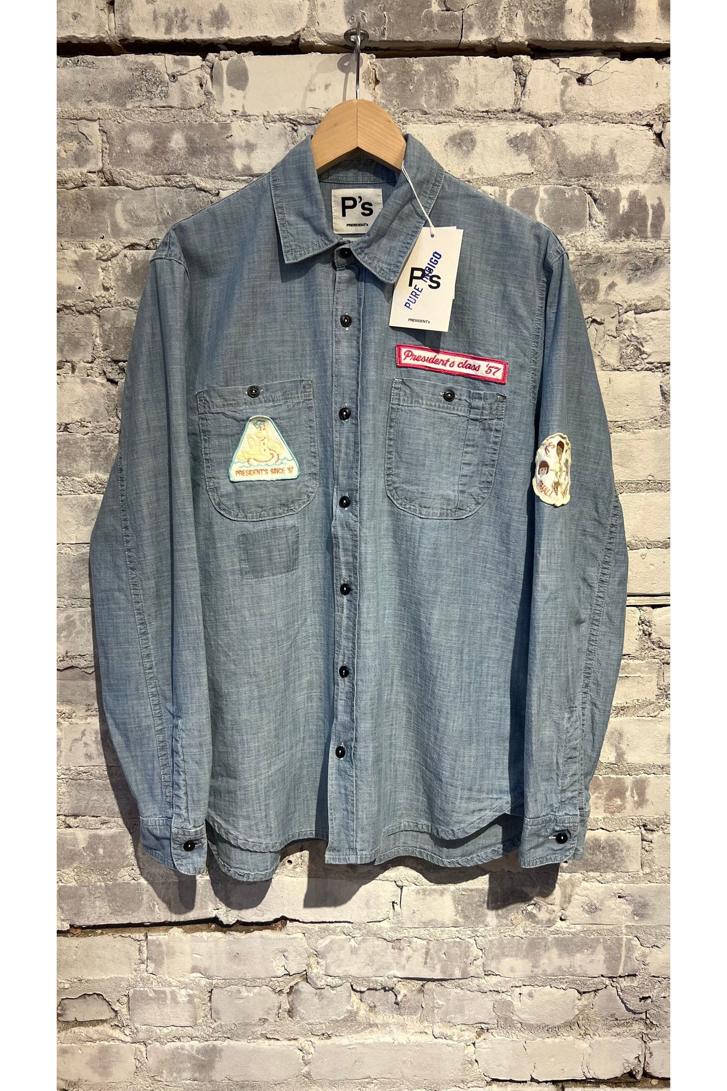 Chambray Sun Fade Denim Shirt - Light Blue Kansas - DUNE + SALT