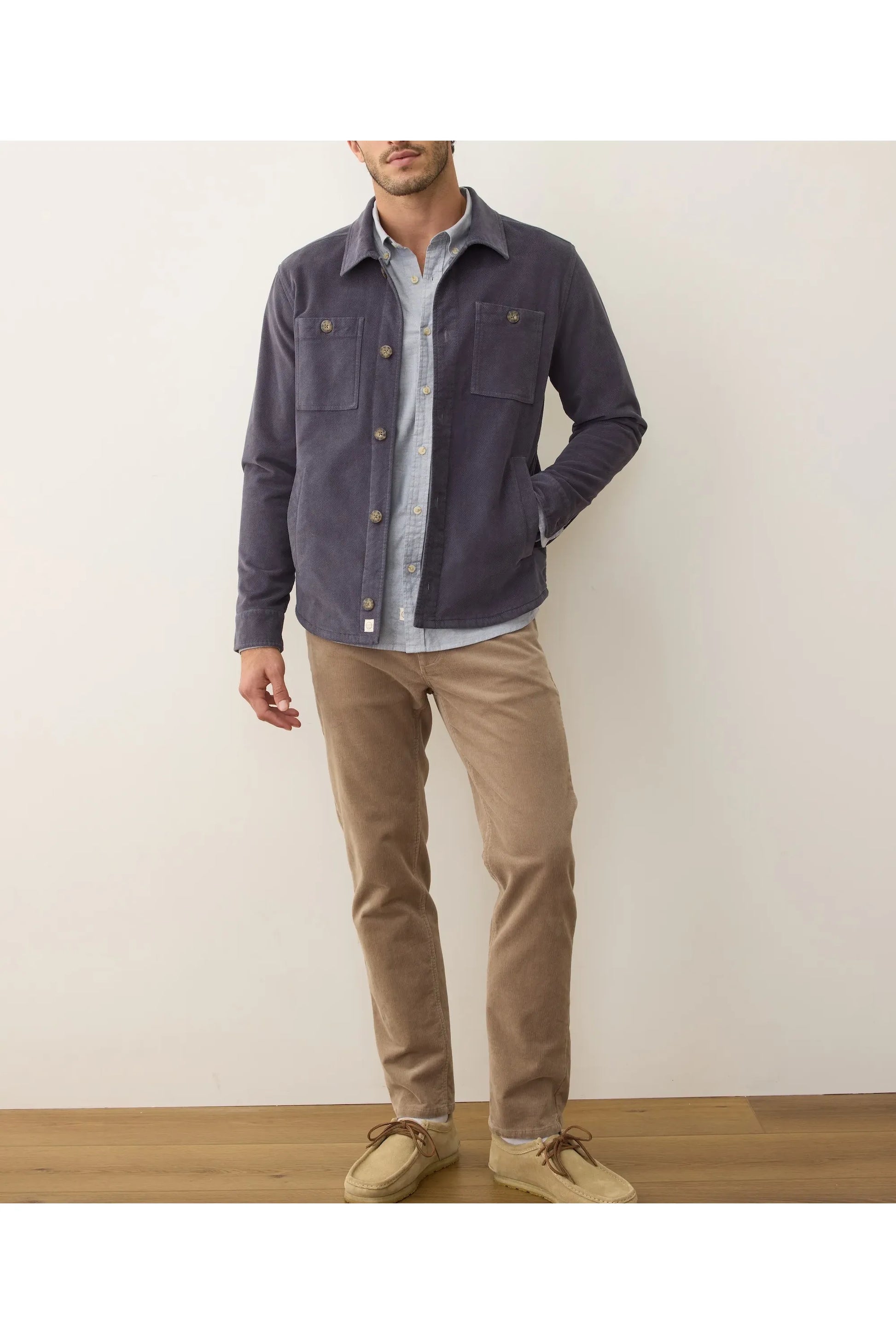 Max Moleskin Overshirt - Mood Indigo - DUNE + SALT