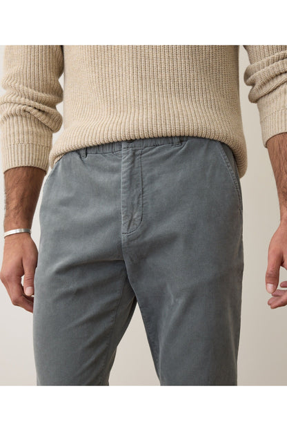 Saturday Slim-Straight Moleskin Chino - Balsam Green - DUNE + SALT