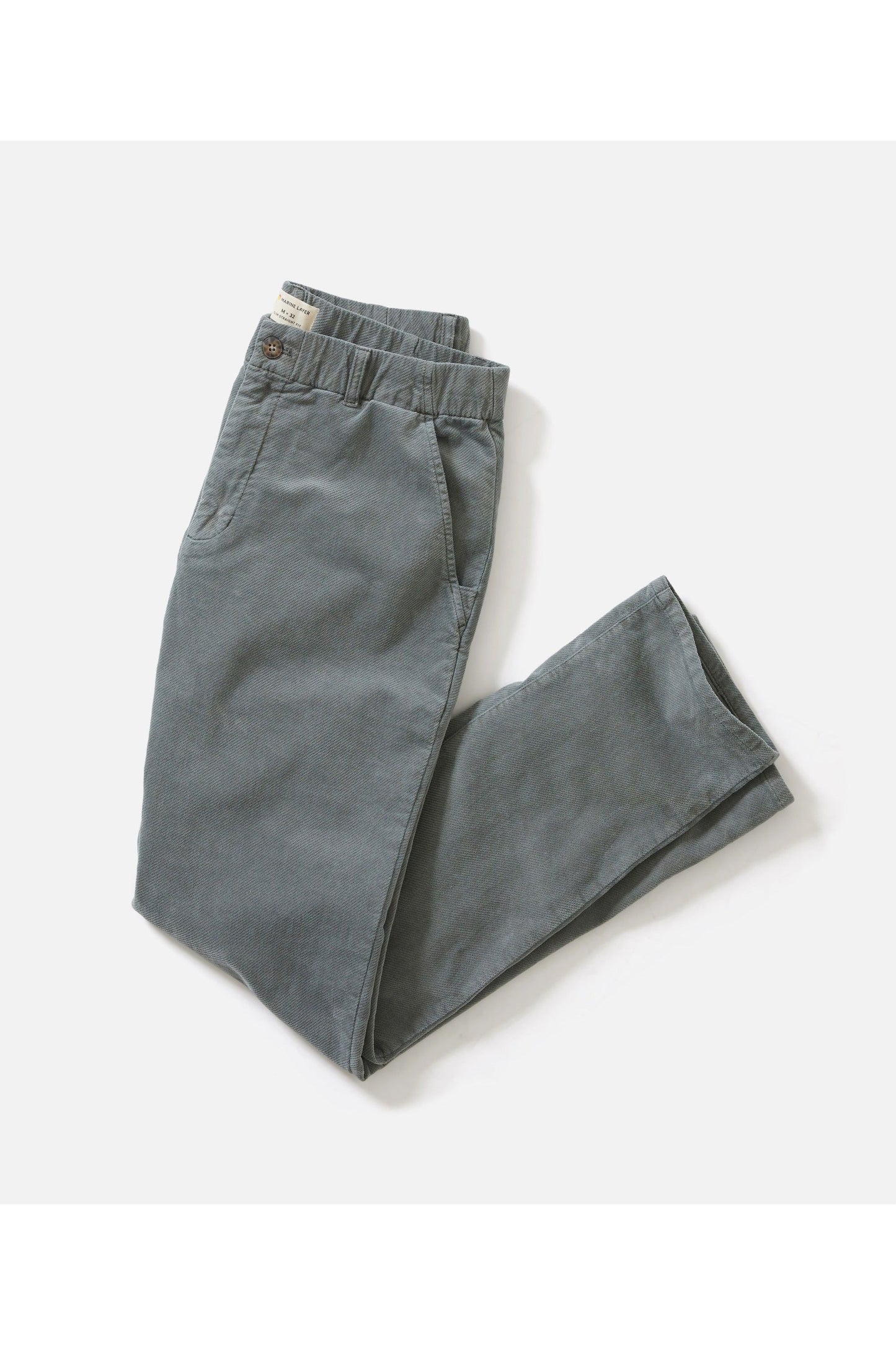 Saturday Slim-Straight Moleskin Chino - Balsam Green - DUNE + SALT