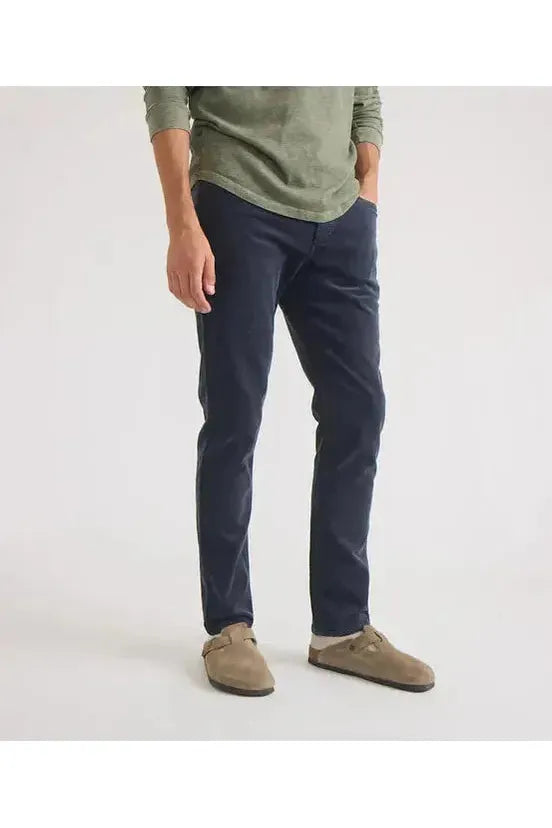 Terry Cord Slim Straight 5 Pocket Pant - Midnight Navy - DUNE + SALT