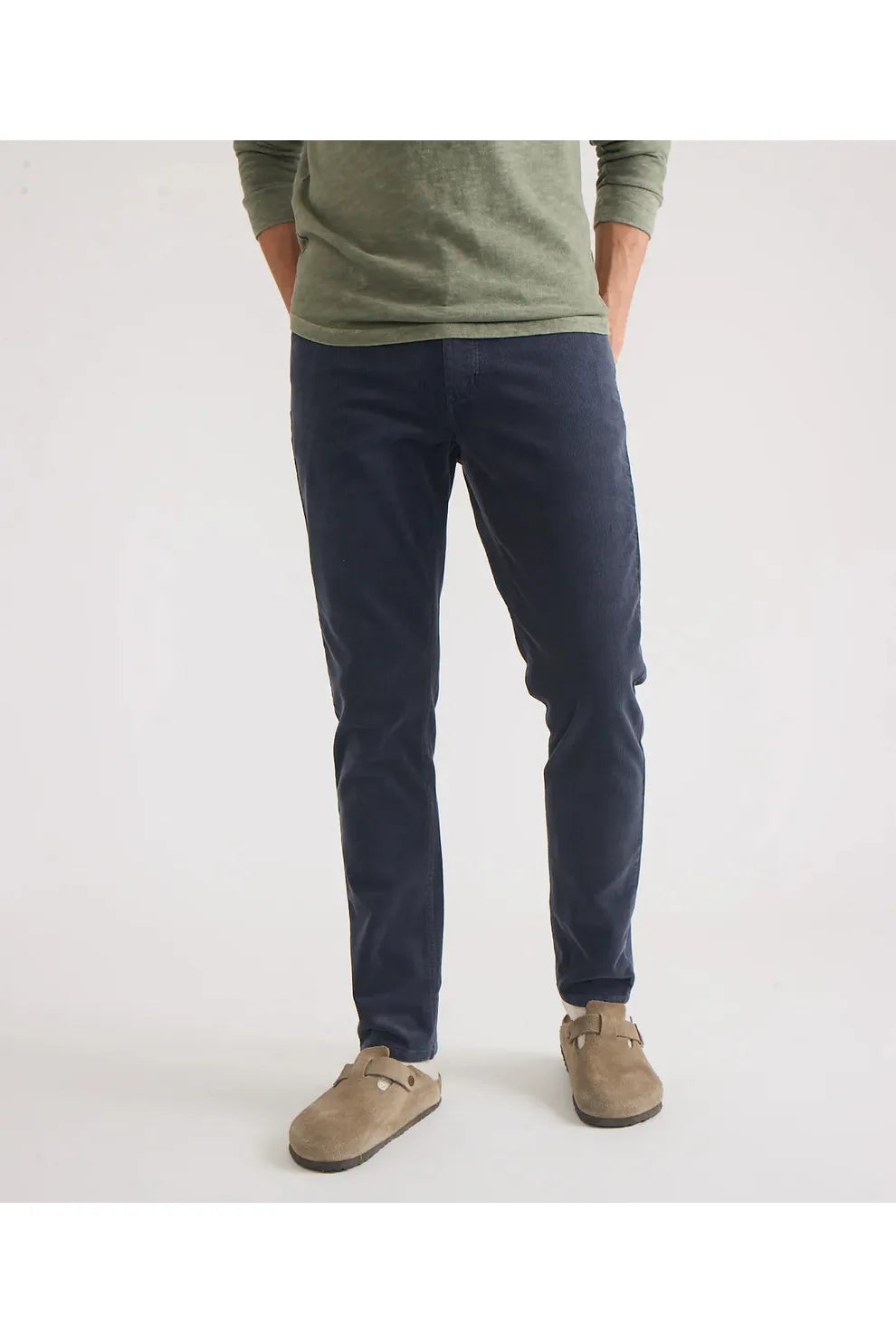 Terry Cord Slim Straight 5 Pocket Pant - Midnight Navy - DUNE + SALT