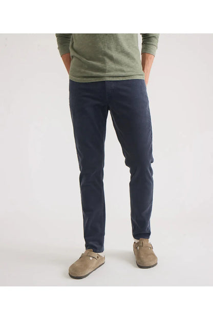 Terry Cord Slim Straight 5 Pocket Pant - Midnight Navy - DUNE + SALT