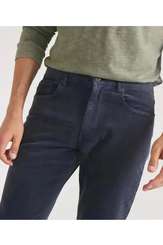 Terry Cord Slim Straight 5 Pocket Pant - Midnight Navy - DUNE + SALT