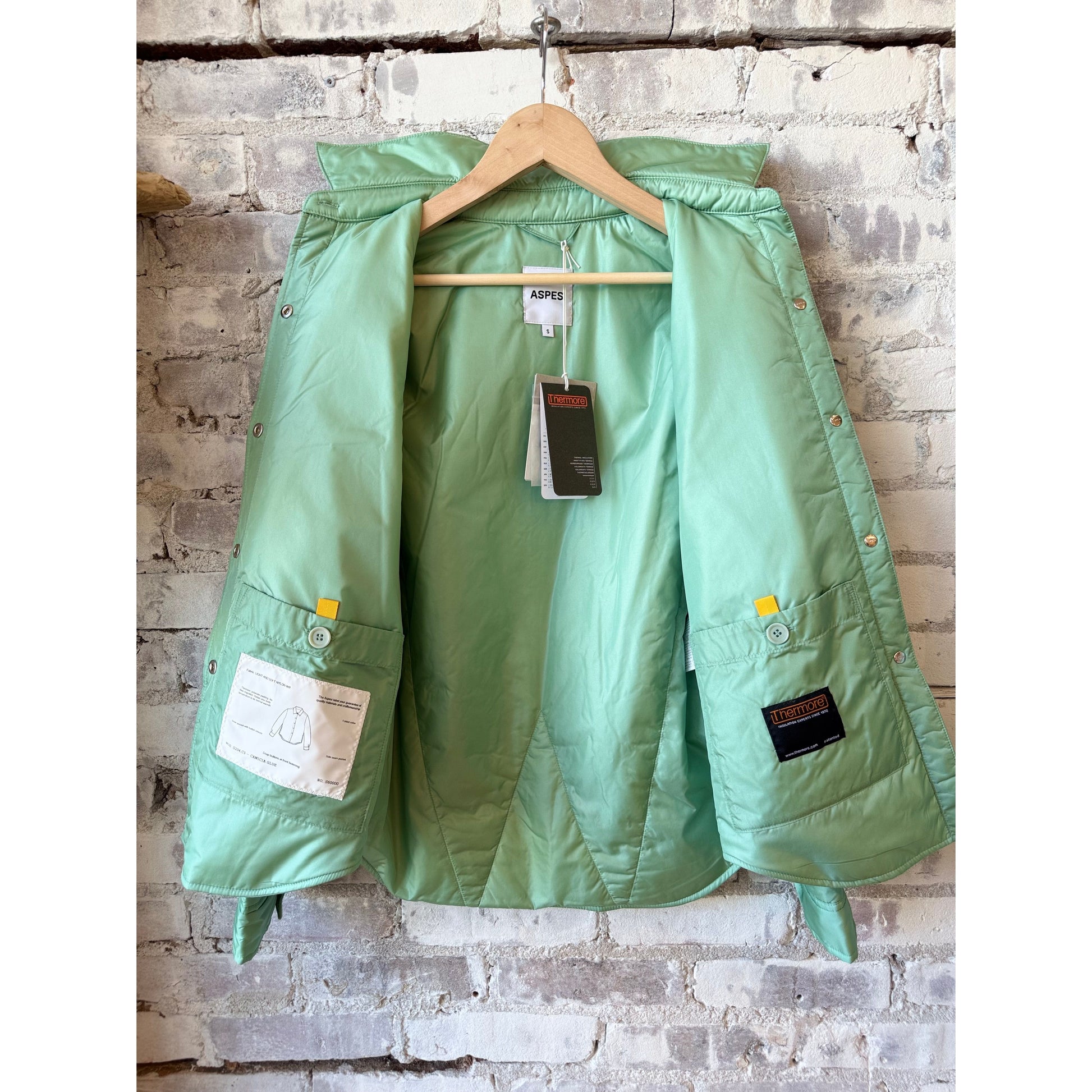 Padded Nylon Overshirt - Light Green - DUNE + SALT