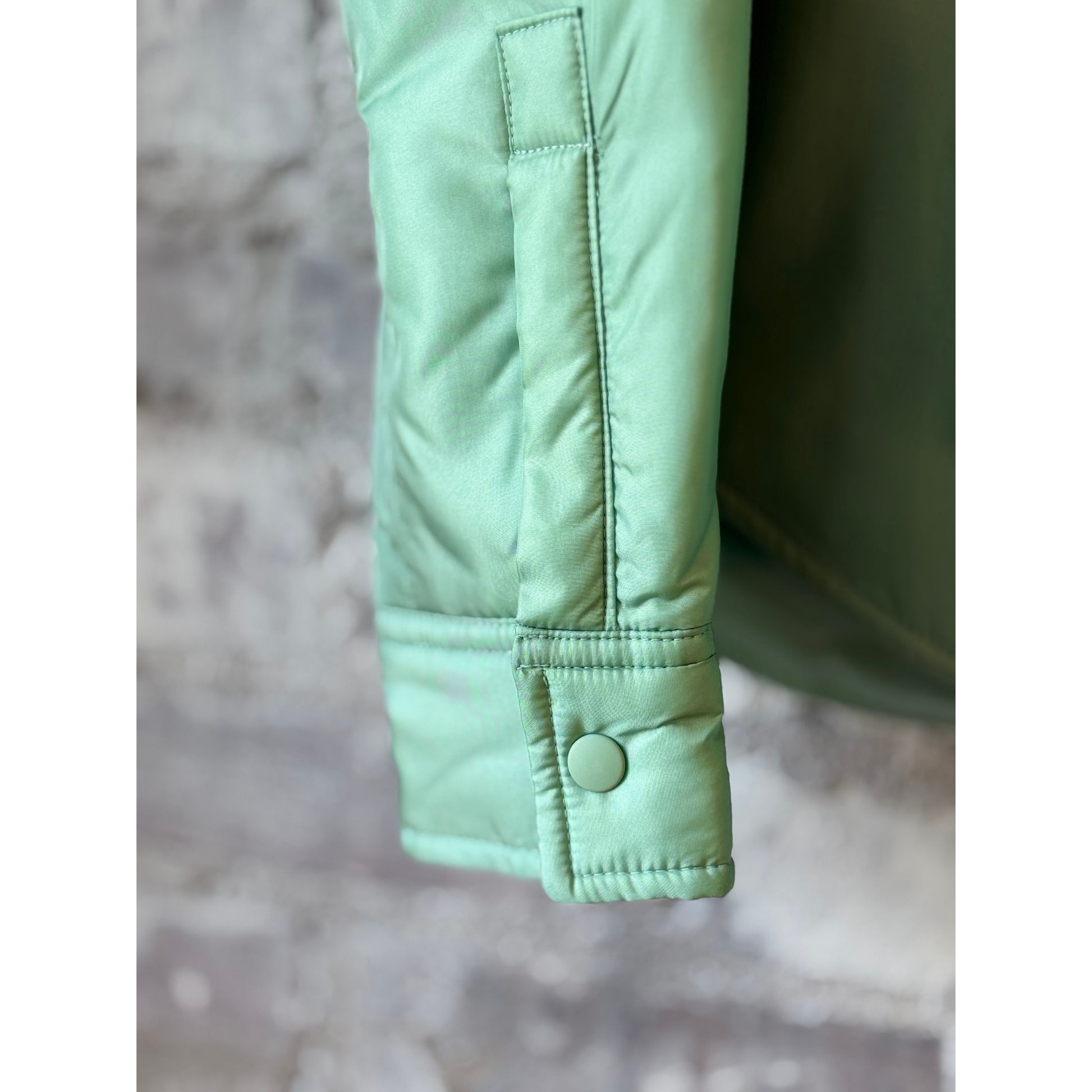 Padded Nylon Overshirt - Light Green - DUNE + SALT