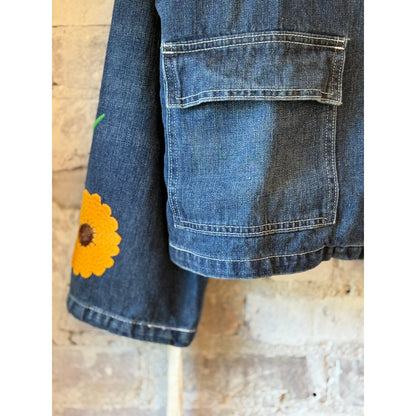 MONOSTERO Sunflower Fields Denim Jacket - Mid Rinse Light Gray