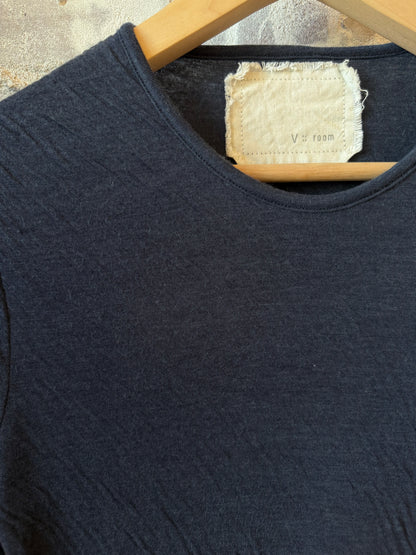 High-Soft Double-Face L/S Crew - Dark Navy