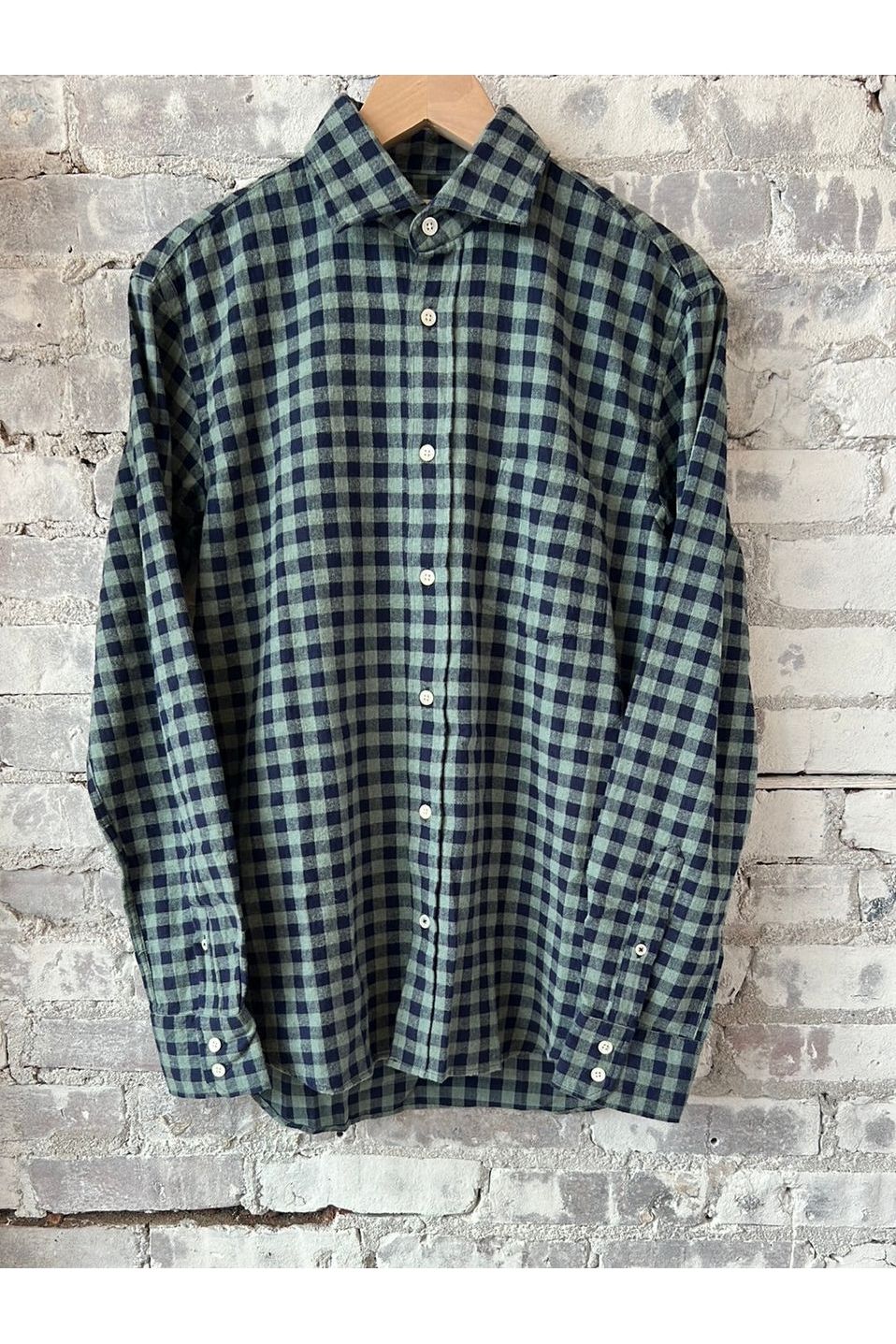 Paul Large Gingham Flannel - Mint/Navy - DUNE + SALT