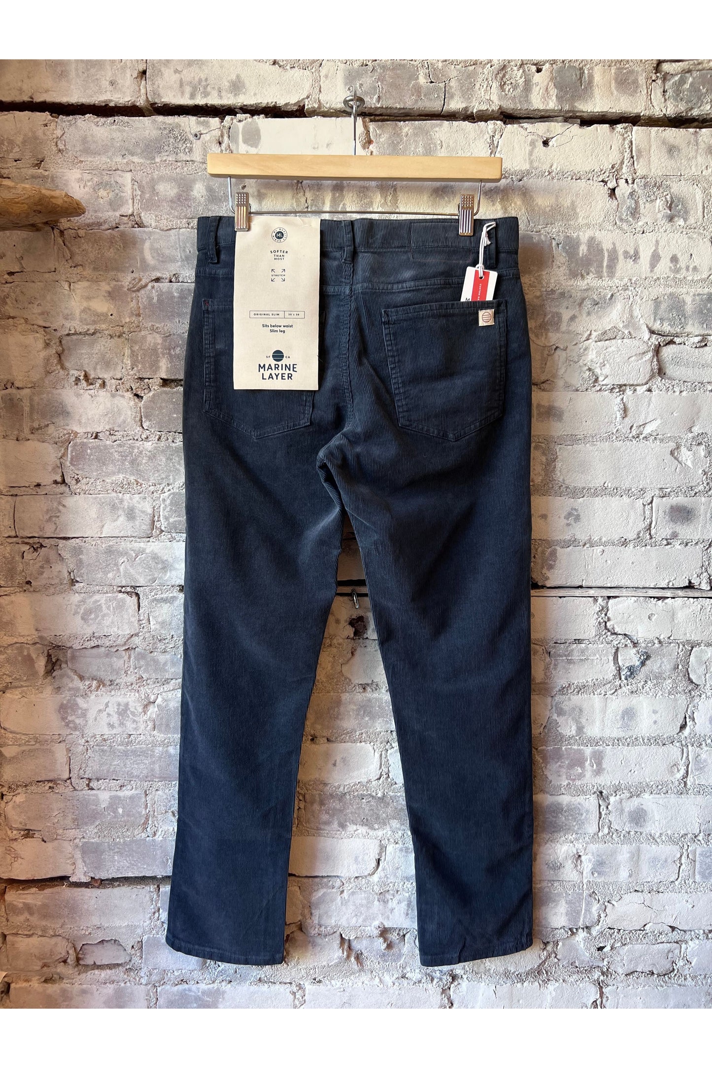 Terry Cord Slim Straight 5 Pocket Pant - Midnight Navy - DUNE + SALT