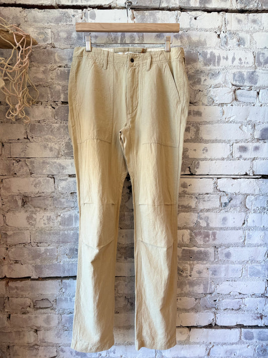 Cotton/Linen Supply Pant - Biscuit