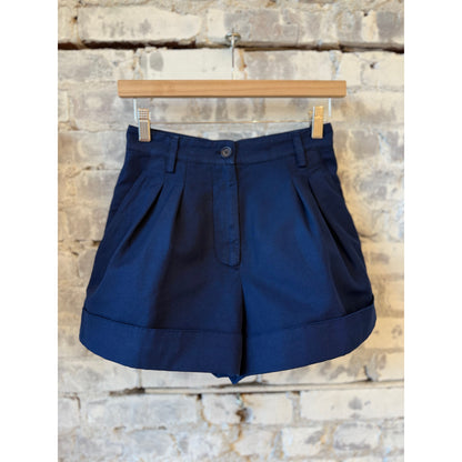 Cotton-Linen Garment-Dyed Gabardine Shorts - Blue - DUNE + SALT
