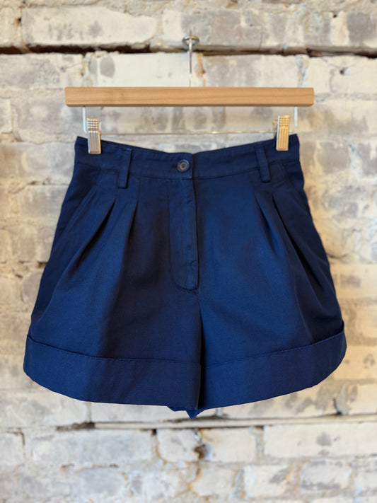 Cotton-Linen Garment-Dyed Gabardine Shorts - Blue - DUNE + SALT