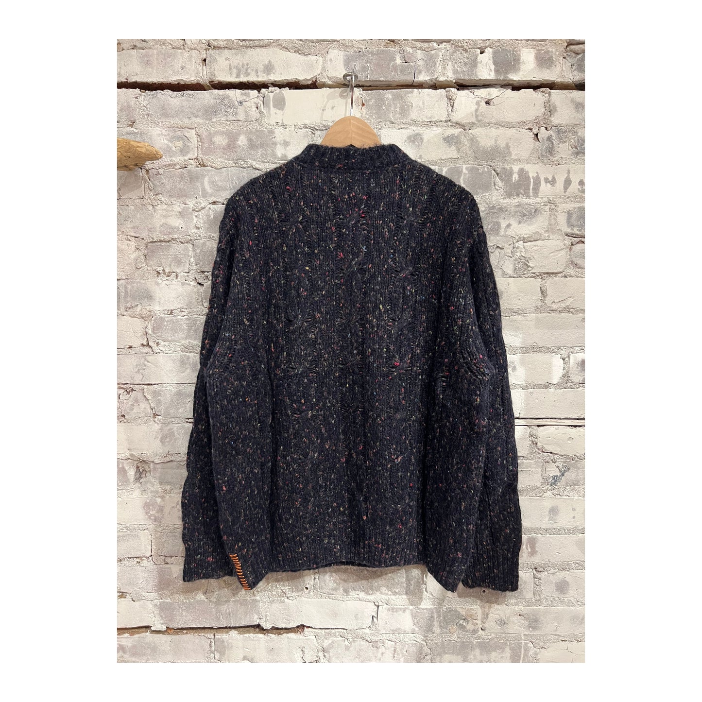 Over P's Cable Knit Donegal Sweater - Blue/Navy - DUNE + SALT