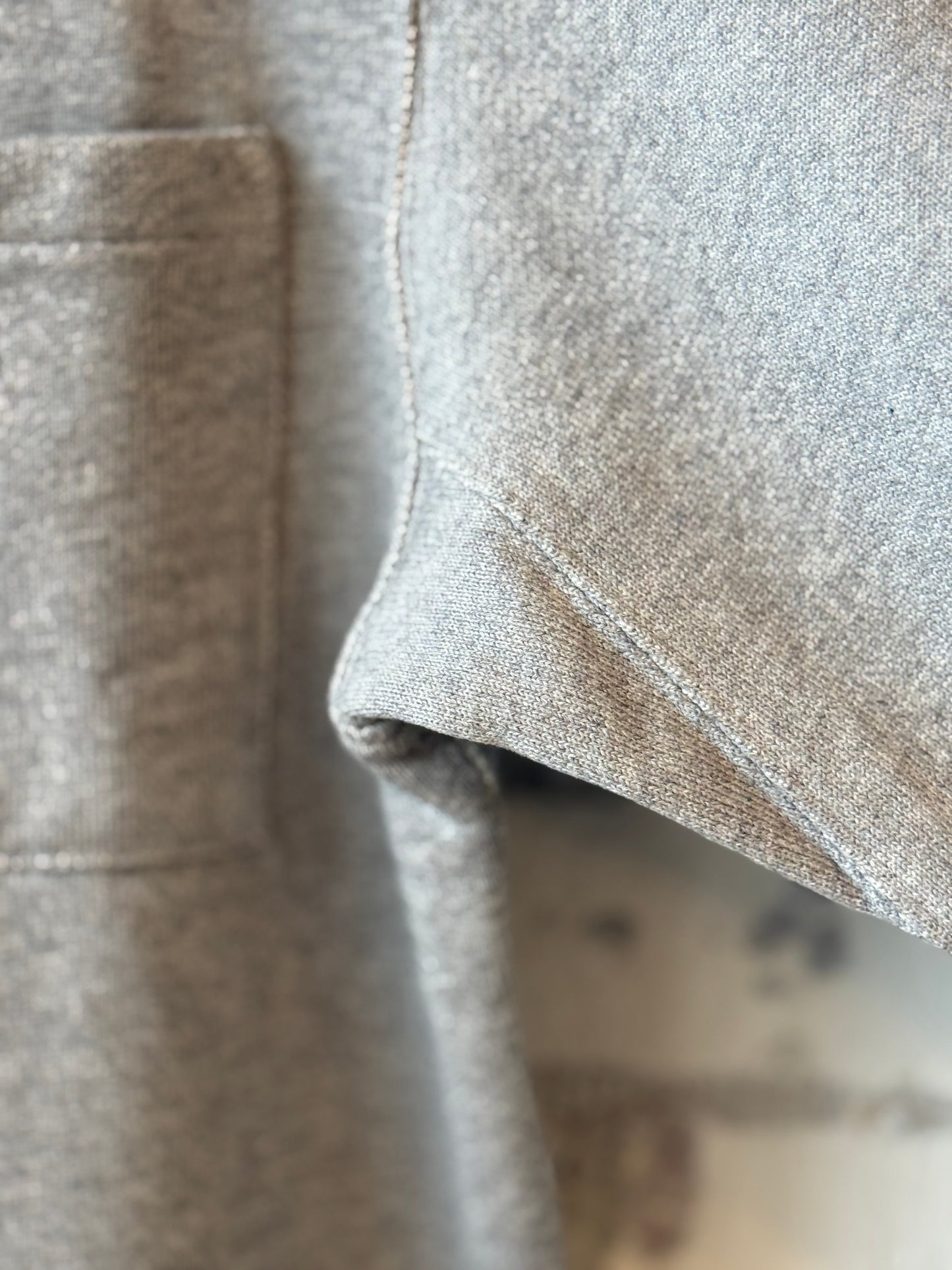 Authentic Fleece Polo Collared Half-Zip Cotton Sweatshirt - Grey Melange - DUNE + SALT