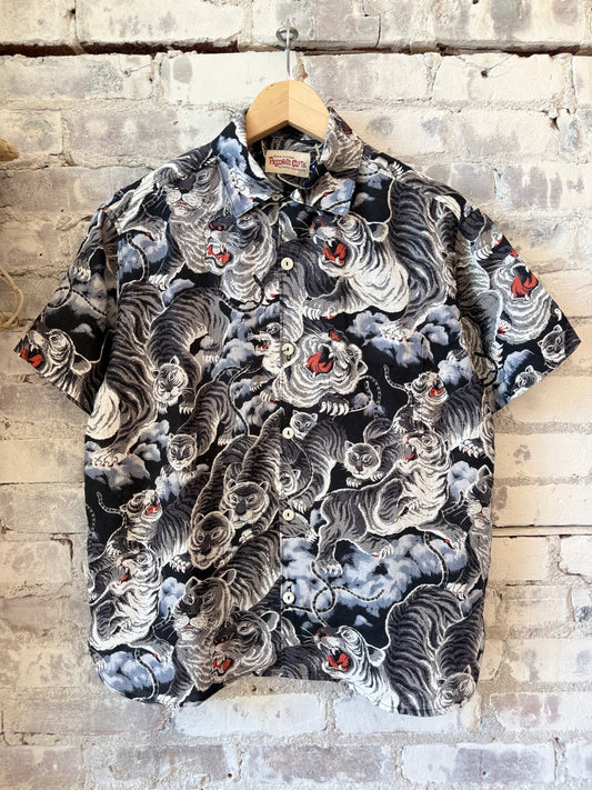 Hawaiian Tiger Shirt - Black
