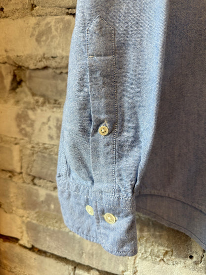 Hartford Men's Pitt Brushed Oxford Woven Shirt - Blue Dark Slate Gray
