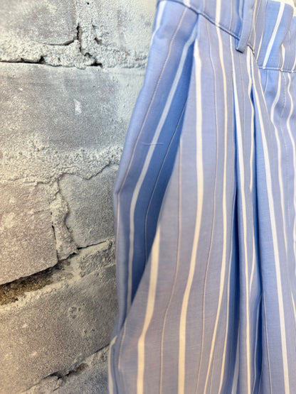 Soulmate Twill Shorts - Blue White Stripe - DUNE + SALT