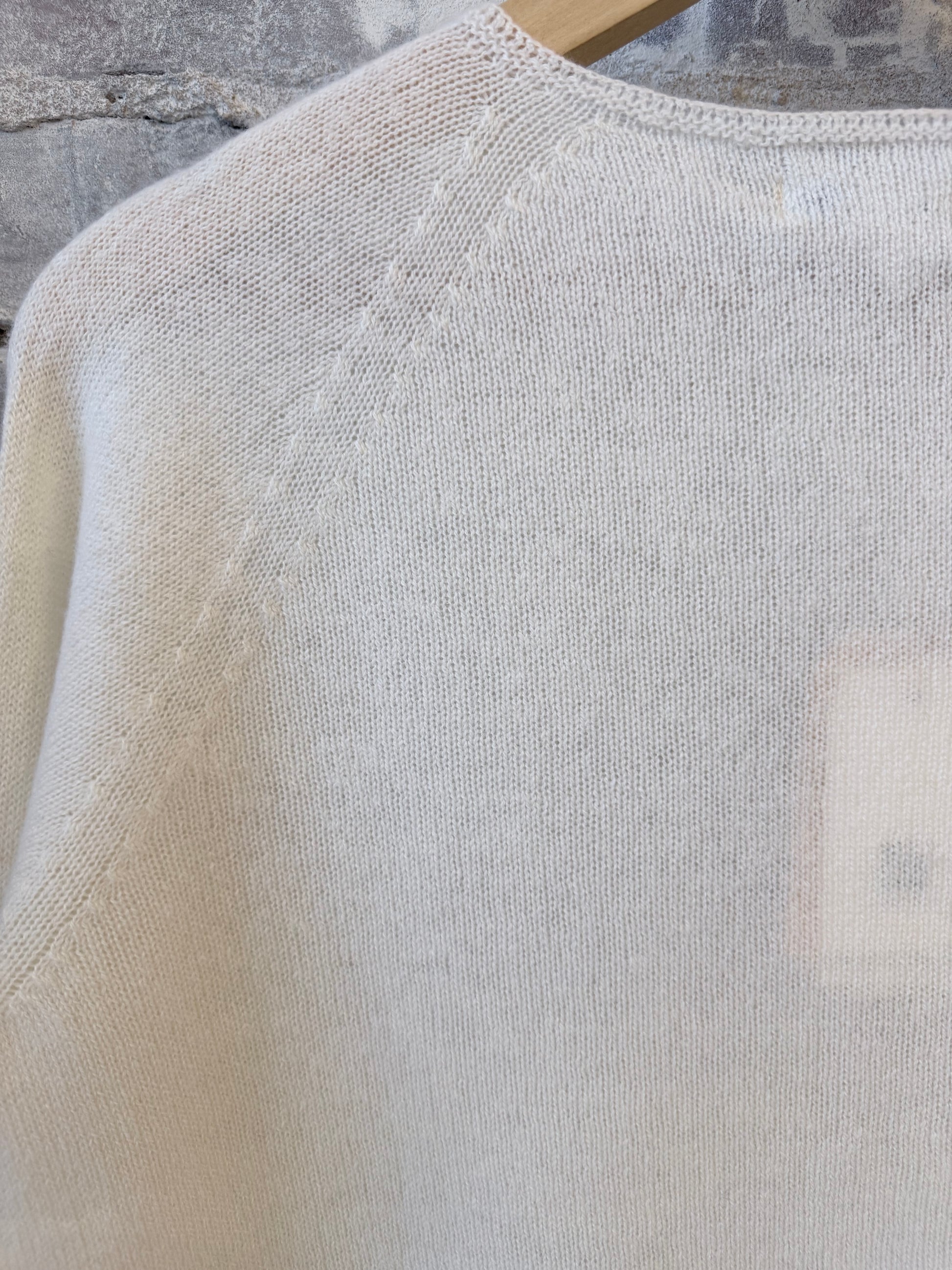 Lightweight Merino Wool-Cashmere-Silk Crew - Nature - DUNE + SALT