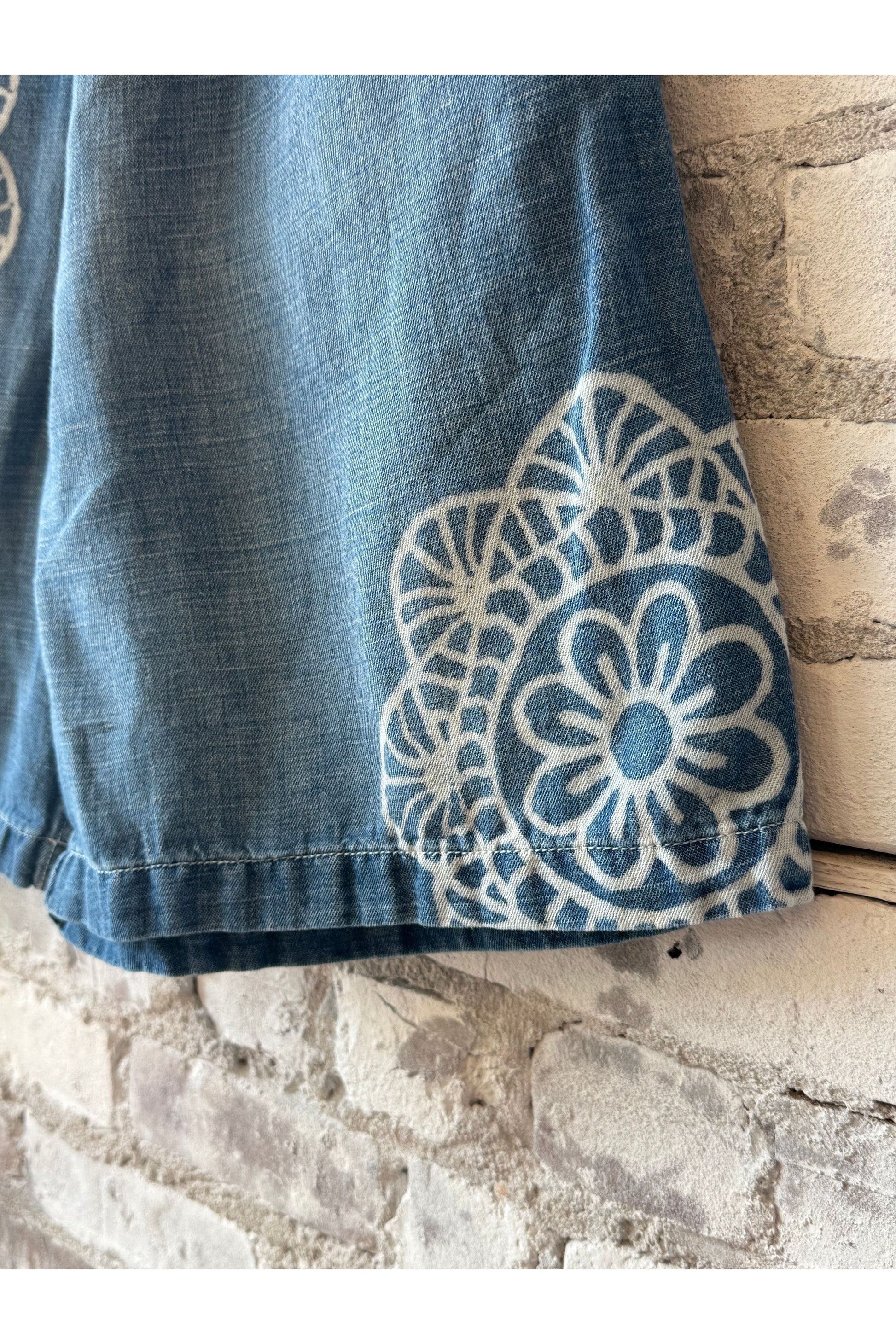 Sunny Afternoon Short - Medallion Print Chambray - DUNE + SALT